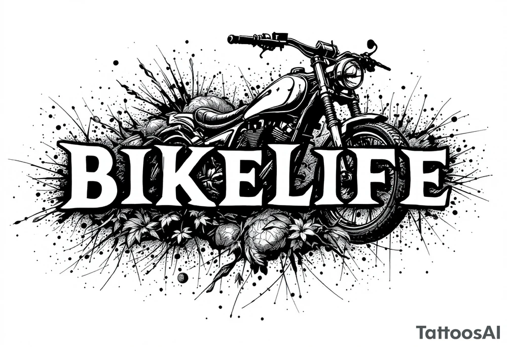 Bikelife tattoo simple text only tattoo idea