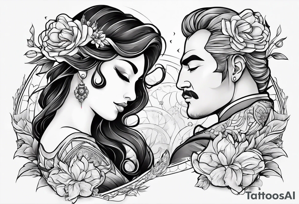 Zodiac sign couples tattoo idea