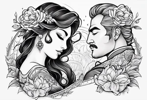 Zodiac sign couples tattoo idea