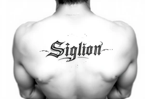 , cyber sigilism font, small, tattoo idea