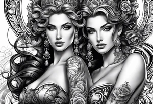 italian male twins about loving women on ankles tattoo idea