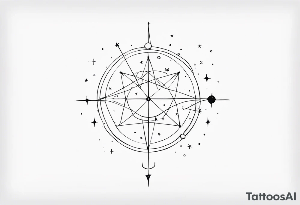 Sagittarius constellation tattoo idea