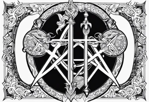 Gemini and taurus symbols intertwined tattoo idea