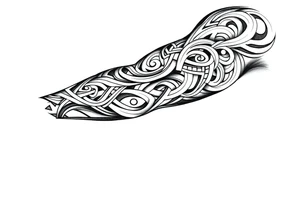 Maori style Celtic tribal sleeve tattoo idea