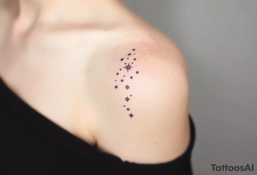 Cascade of stars tattoo idea