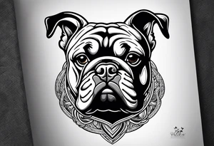 Abseiling bulldog sand blasting tattoo idea