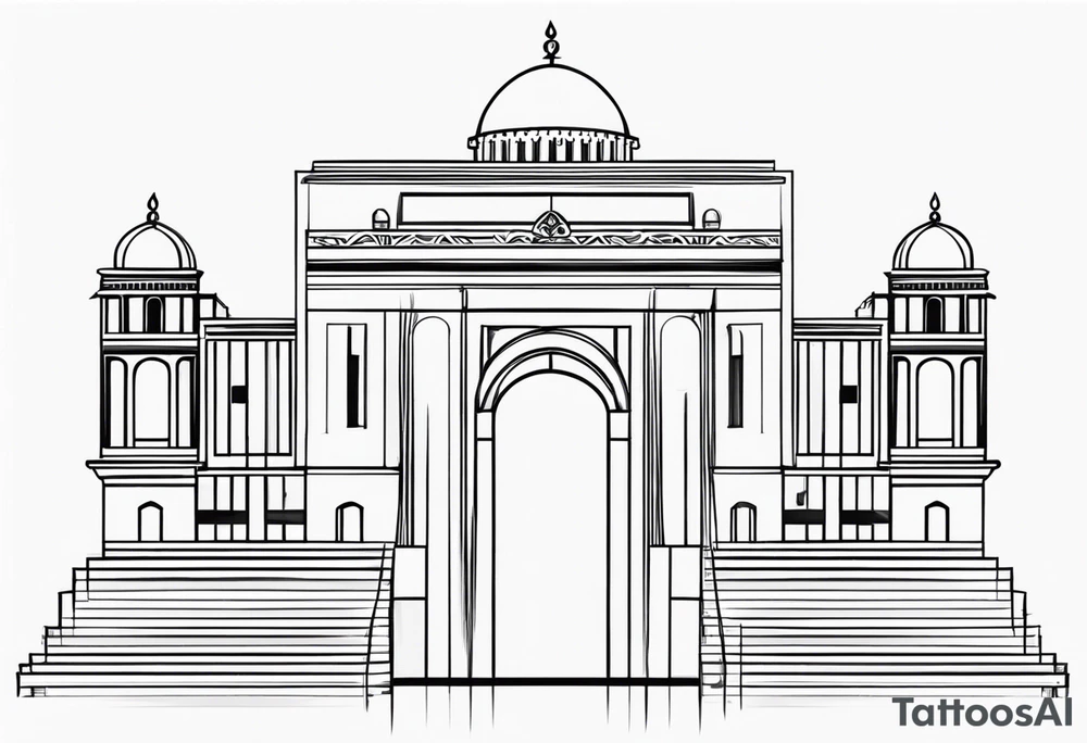 israel gate vector tattoo idea