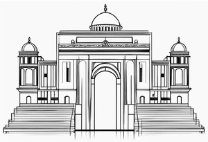 israel gate vector tattoo idea