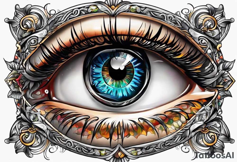 Infinity within an eye tattoo idea
