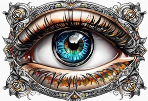 Infinity within an eye tattoo idea