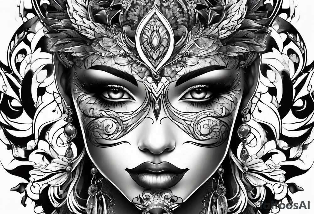 Abstract evil tattoo idea