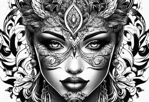 Abstract evil tattoo idea
