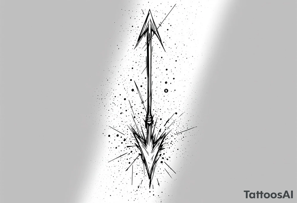 one  arrow  that look down tattoo idea