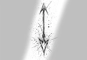 one  arrow  that look down tattoo idea