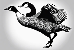 angry canadian goose tattoo idea