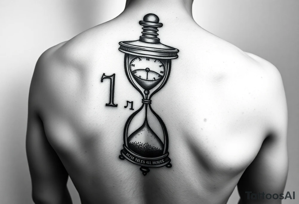 Clocks, sand timer, years , hours all melting away tattoo idea