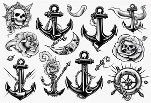 Rocna band Sea anchor classic tattoo idea