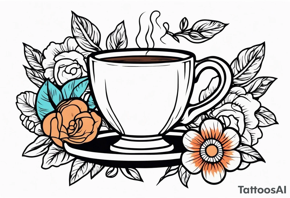 coffee
old school vintage simple traditional design surrounded by vintage flowers


bold color simple tattoo idea