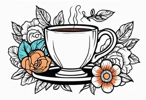 coffee
old school vintage simple traditional design surrounded by vintage flowers


bold color simple tattoo idea