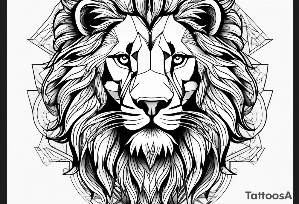 a majestic lion tattoo idea