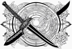 broken samurai
 sword tattoo idea
