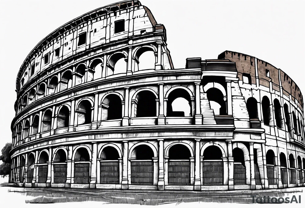 Roman colosseum tattoo idea