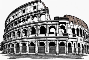 Roman colosseum tattoo idea