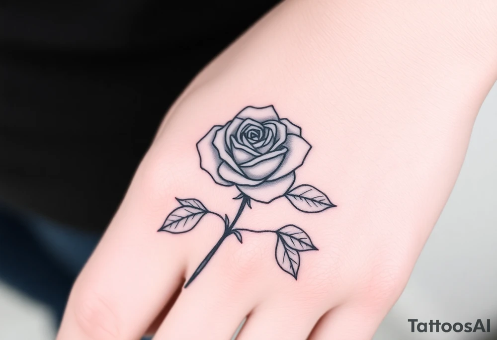 Rose with dates tattoo idea