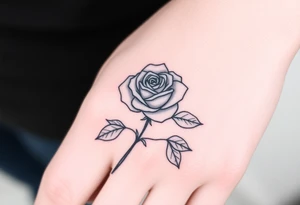 Rose with dates tattoo idea
