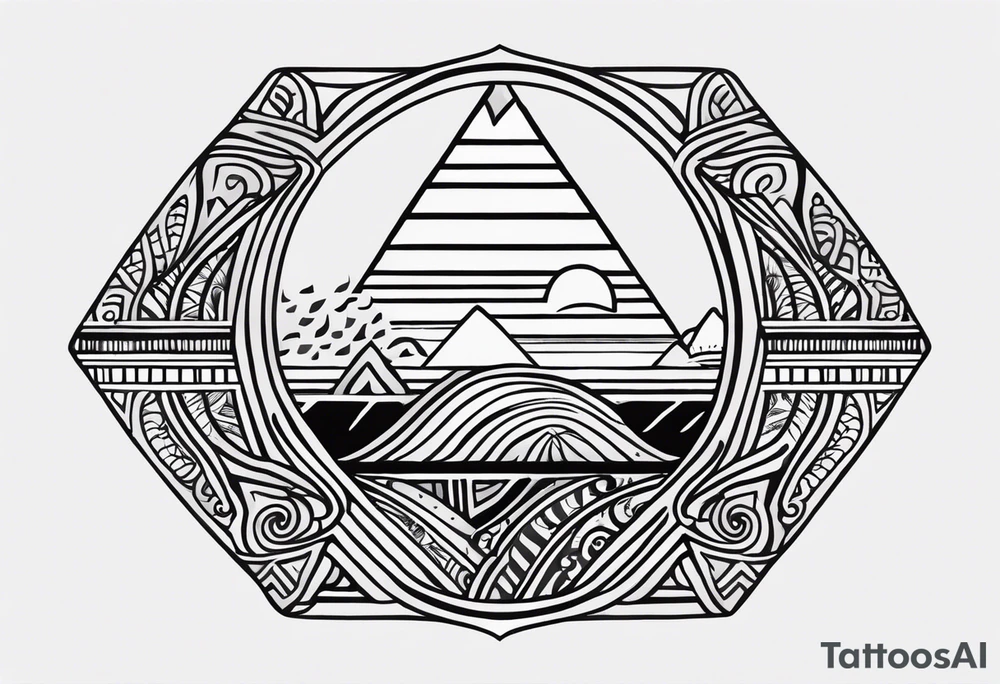 a simple easily drawn logo for a bikini brand called Yaraí. In Tupi, an indigenous language of Brazil, "Yaraí" translates to "lively waters."
 Simple logo and unique design symbolizing the meaning "lively waters" . Spiral included in the logo tattoo idea