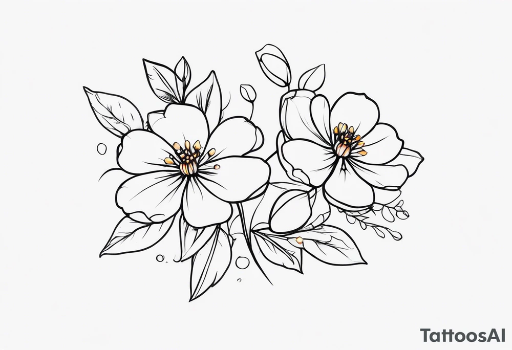 Small micro flower tattoo idea
