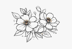 Small micro flower tattoo idea