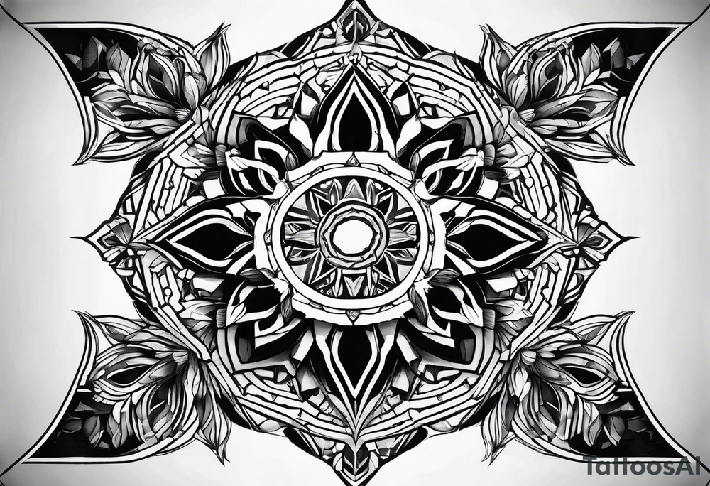 The inside of a kaleidoscope tattoo idea