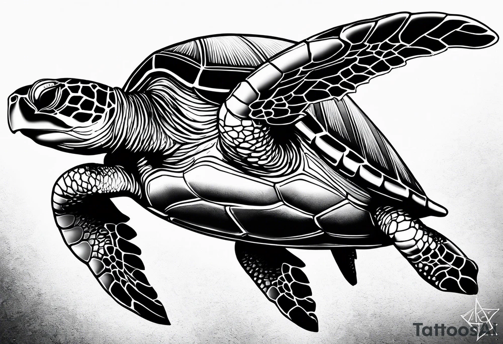 Sea turtle tattoo idea