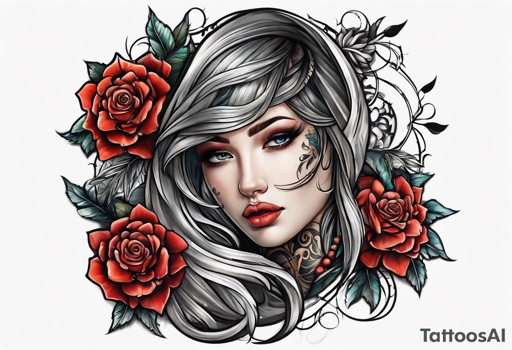 stitching together a wound; no portrait; band around arm tattoo idea