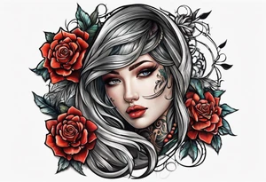 stitching together a wound; no portrait; band around arm tattoo idea