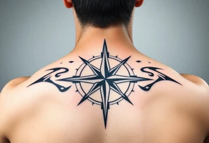 Compass rose tattoo idea