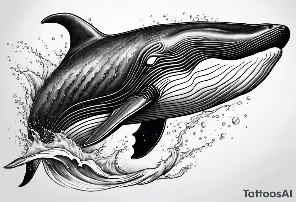 Backwards Breaching North Pacific humpback whale tattoo idea Backwards Breaching North Pacific humpback whale tattoo idea
