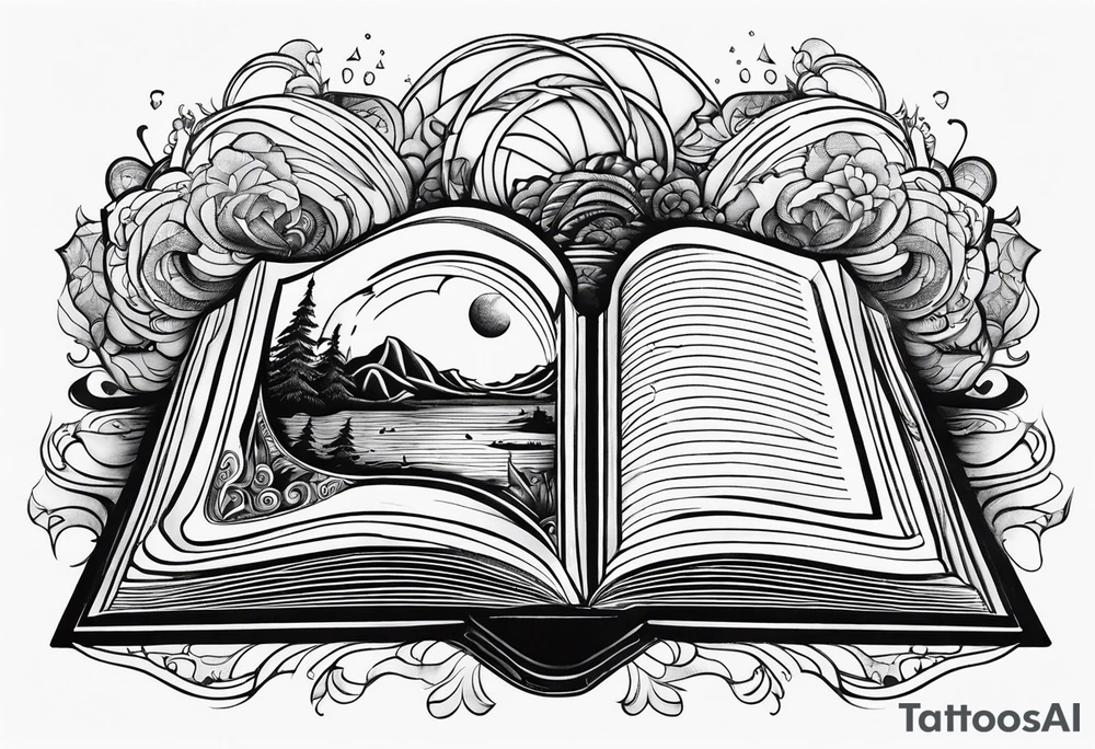 An open book tattoo idea