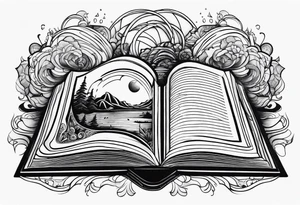 An open book tattoo idea