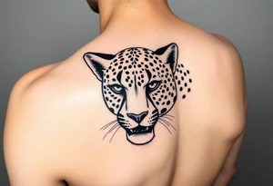 realistic cheetah tattoo tattoo idea