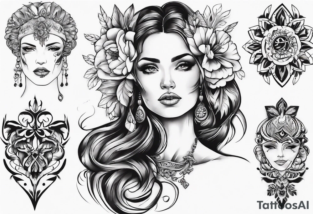 Beautiful Ukrainian Woman tattoo idea