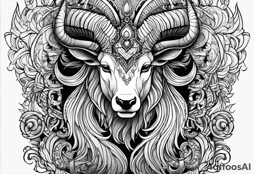 Fineline Capricorn tattoo idea