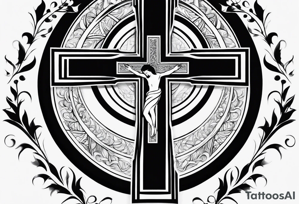 front neck tattoo men christianity tattoo idea