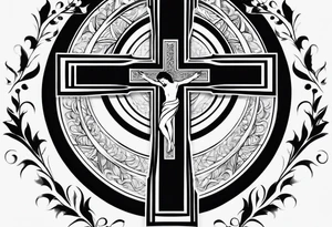 front neck tattoo men christianity tattoo idea