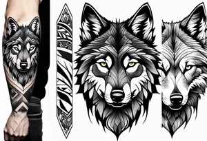 Wolf forearm tattoo idea