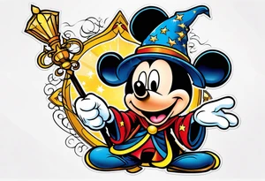 wizard mickey mouse tattoo idea