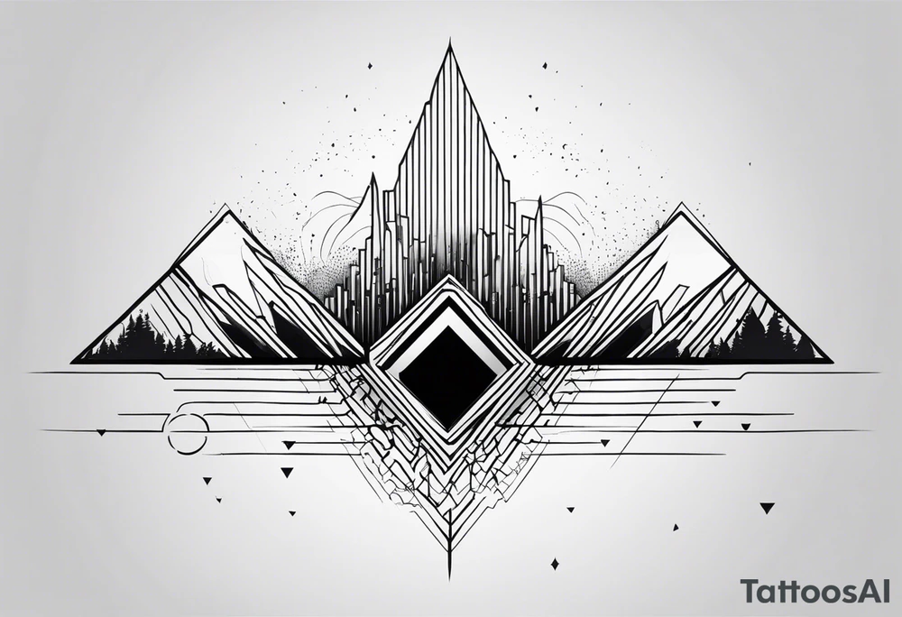 geometric soundwave tattoo tattoo idea
