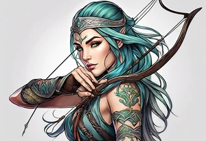 elven archer tattoo idea