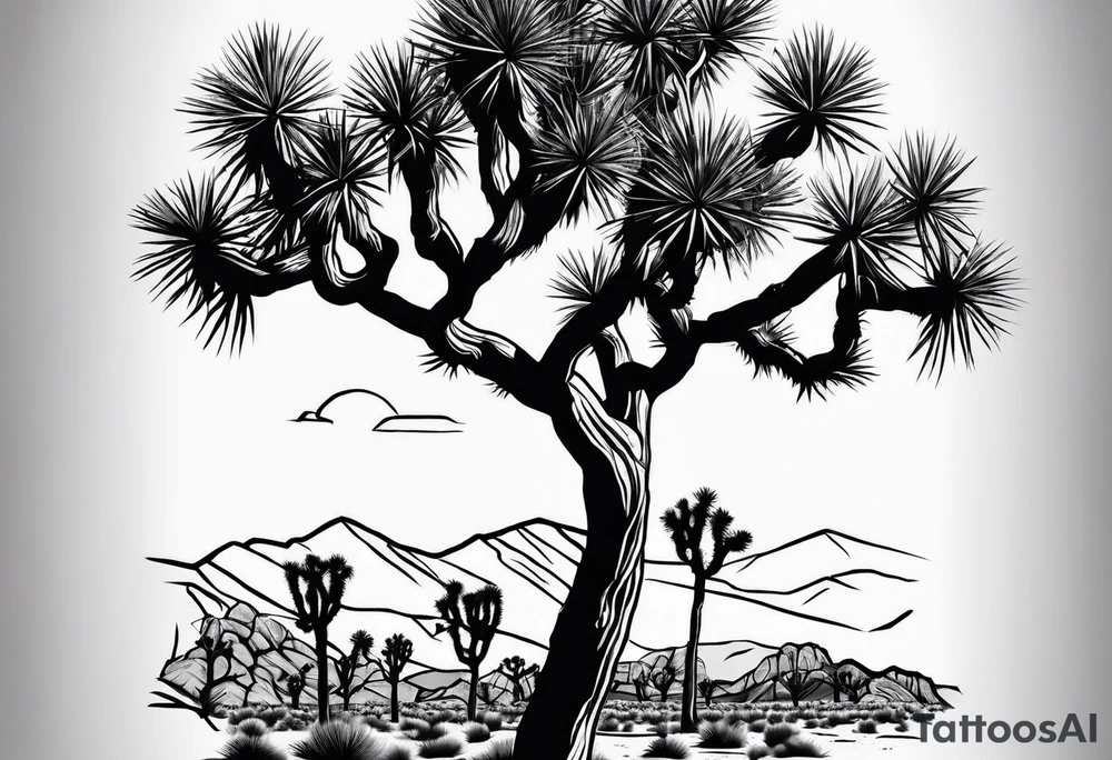 Tall Joshua tree tattoo idea